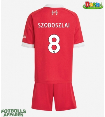 Liverpool Dominik Szoboszlai #8 Hemmaställ Barn 2025-26 Kortärmad (+ Korta byxor)